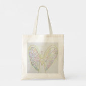 Rainbow Hearts Angel Art Tote Bag Tragetasche (Rückseite)