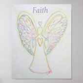 Rainbow Hearts Angel Faith Art Custom Poster (Vorne)