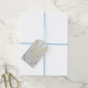 Rainbow Hearts Angel Holiday Custom Gift Tags Geschenkanhänger