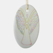 Rainbow Hearts Angel Holiday Gift Ornamente (Rechts)