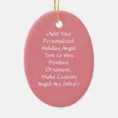 Rainbow Hearts Angel Holiday Gift Ornamente (Hinten)