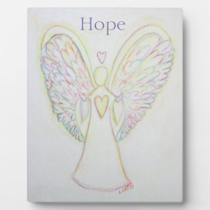 Rainbow Hearts Angel Hope Art Custom Plaque Fotoplatte