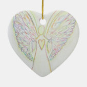 Rainbow Hearts Angel Keramik Ornament (Hinten)