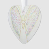 Rainbow Hearts Angel Kunst, Dichtung und Musik Ornament (Vorderseite)