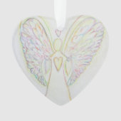 Rainbow Hearts Angel Kunst, Dichtung und Musik Ornament (Vorderseite)