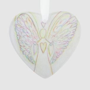 Rainbow Hearts Angel Kunst, Dichtung und Musik Ornament