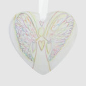 Rainbow Hearts Angel Kunst, Dichtung und Musik Ornament (Rückseite)
