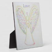 Rainbow Hearts Angel Liebe Kunst, Dichtung und Mus Fotoplatte (Seite)