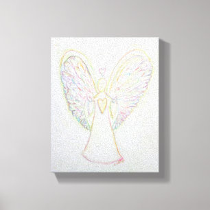 Rainbow Hearts Angel Malerei Wrapped Canvas Art Leinwanddruck