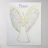 Rainbow Hearts Angel Peace Art Custom Poster (Vorne)