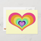 Rainbow Hearts Art Postkarte (Vorne/Hinten)