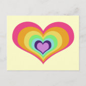 Rainbow Hearts Art Postkarte (Vorderseite)