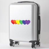 Rainbow Hearts Aufkleber (Koffer)