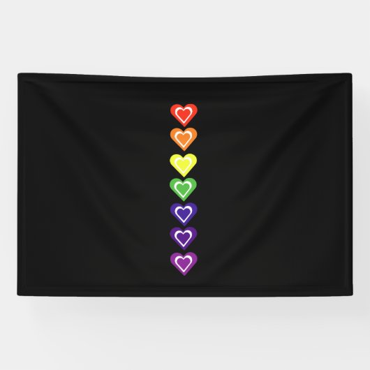 Rainbow hearts banner (Horizontal)