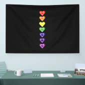 Rainbow hearts banner (Messe)