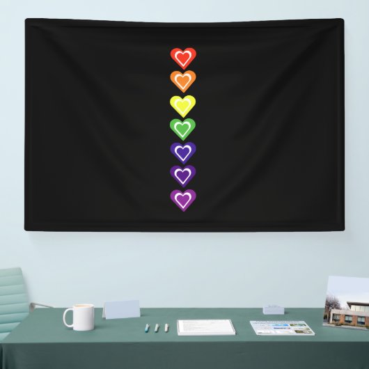 Rainbow hearts banner (Messe)