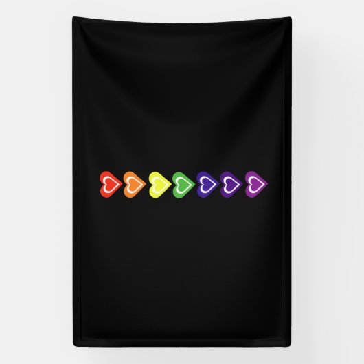 Rainbow hearts banner (Vertikal)