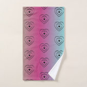 Rainbow Hearts Black Pride Heart Badhandtuch Set (Handtuch)