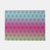 Rainbow Hearts Black Pride Heart Fußmatte (Vorderseite)