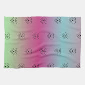 Rainbow Hearts Black Pride Heart Geschirrtuch (Horizontal)