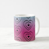 Rainbow Hearts Black Pride Heart Kaffeetasse (VorderseiteRechts)