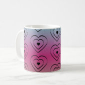 Rainbow Hearts Black Pride Heart Kaffeetasse (Vorderseite Links)