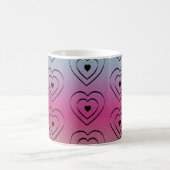 Rainbow Hearts Black Pride Heart Kaffeetasse (Mittel)