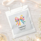 Rainbow Hearts Bow Baby Shower Geschenktütchen (Ausgeschnitten)