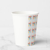 Rainbow Hearts Bow Baby Shower Pappbecher (Rechts)