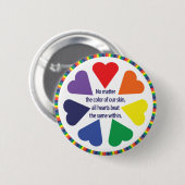 Rainbow Hearts Button (Vorne & Hinten)