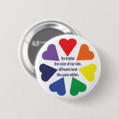 Rainbow Hearts Button (Vorne & Hinten)