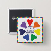 Rainbow Hearts Button (Vorne & Hinten)