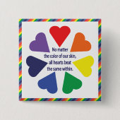 Rainbow Hearts Button (Vorderseite)