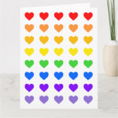 Rainbow Hearts Card Karte (Vorderseite)
