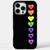 Rainbow hearts Case-Mate iPhone hülle (Rückseite)