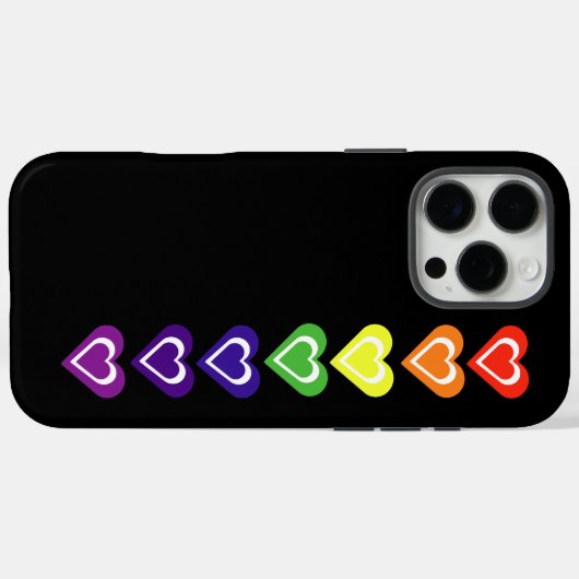 Rainbow hearts Case-Mate iPhone hülle (Rückseite (Horizontal))