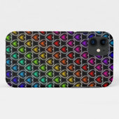 Rainbow Hearts Case-Mate iPhone Hülle (Rückseite (Horizontal))