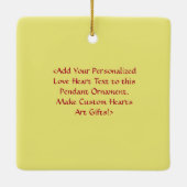 Rainbow Hearts Custom Holiday Gift Ornamente (Rückseite)