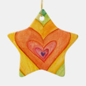 Rainbow Hearts Custom Holiday Gift Ornamente (Vorne)