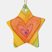 Rainbow Hearts Custom Holiday Gift Ornamente (Links)