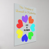 Rainbow Hearts Custom Wedding der interrassischen  Foliendrucke (Ablage )