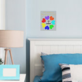 Rainbow Hearts Custom Wedding der interrassischen  Foliendrucke (In Situ (Schlafzimmer))