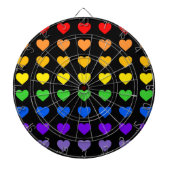 Rainbow Hearts Dartscheibe (vorne)