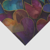 Rainbow Hearts Decoupage Tissue Paper Seidenpapier (Detail)