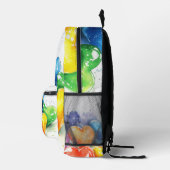 Rainbow Hearts Digitale Kunst Bedruckter Rucksack (Rechts)
