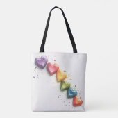 Rainbow Hearts Digitale Kunst Tasche (Rückseite)