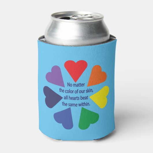 Rainbow Hearts Dosenkühler (Kanne Vorderseite)