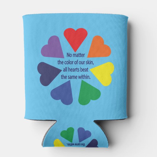 Rainbow Hearts Dosenkühler (Rückseite)