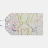 Rainbow Hearts Engel Sessings Gepasste Geschenkmar Geschenkanhänger (Rückseite Horizontal)