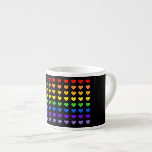 Rainbow Hearts Espressotasse